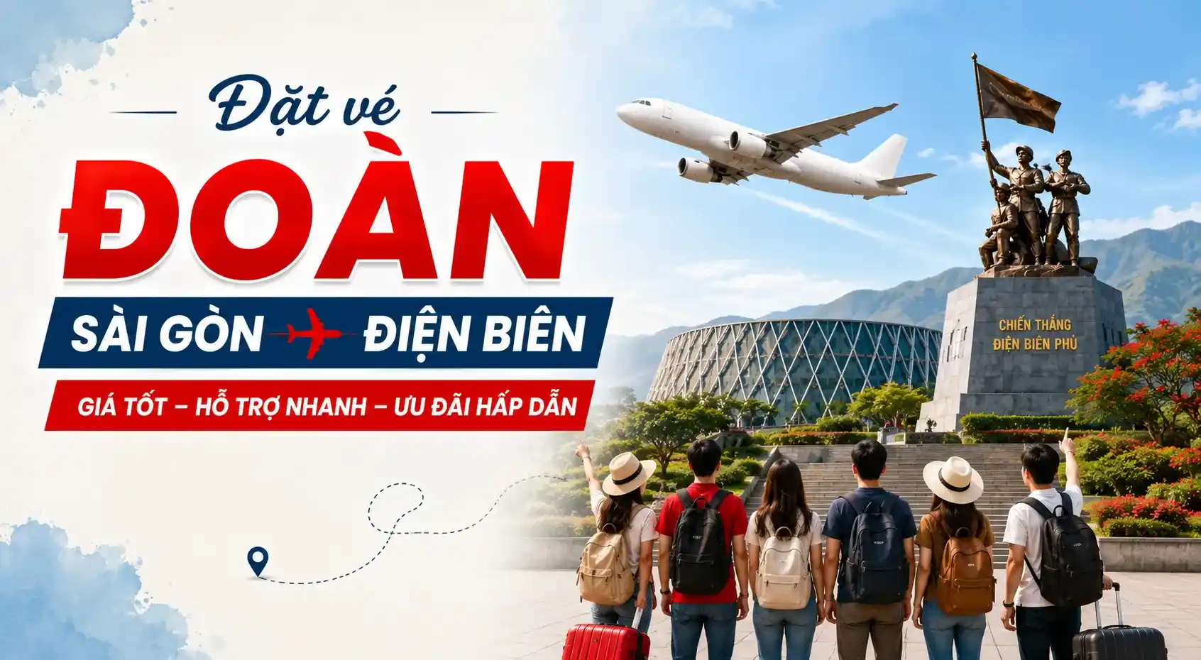 Đặt vé đoàn Sài Gòn Điện Biên ưu đãi cho nhóm đông người