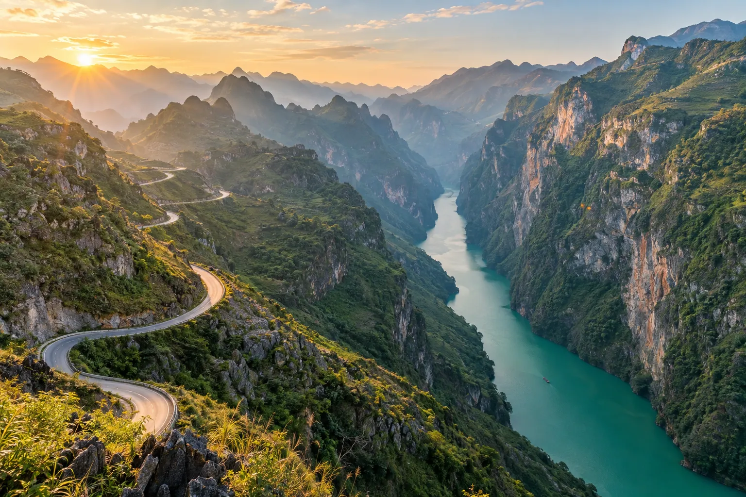 Hà Giang với vẻ đẹp thiên nhiên hùng vĩ thu hút nhiều đoàn khách du lịch