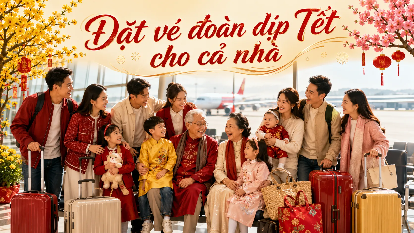 Đặt vé đoàn dịp Tết cho cả nhà