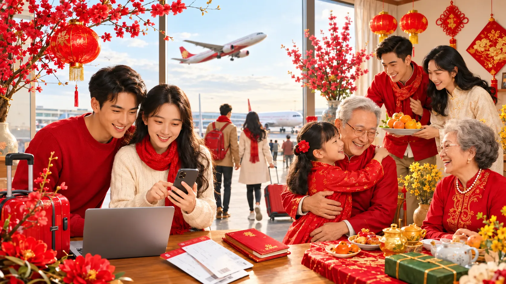Đặt vé máy bay Tết sớm để hành trình trở về trọn vẹn, thong thả