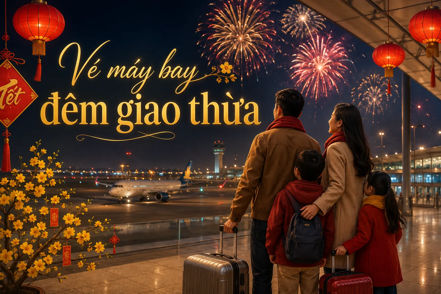 Vé máy bay đêm giao thừa 2027, chuyến bay cuối năm để kịp về nhà