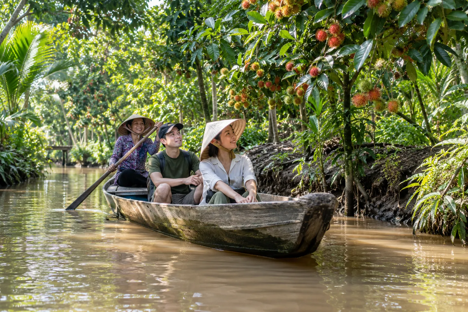 Trải nghiệm đi xuồng khám phá miệt vườn Cần Thơ