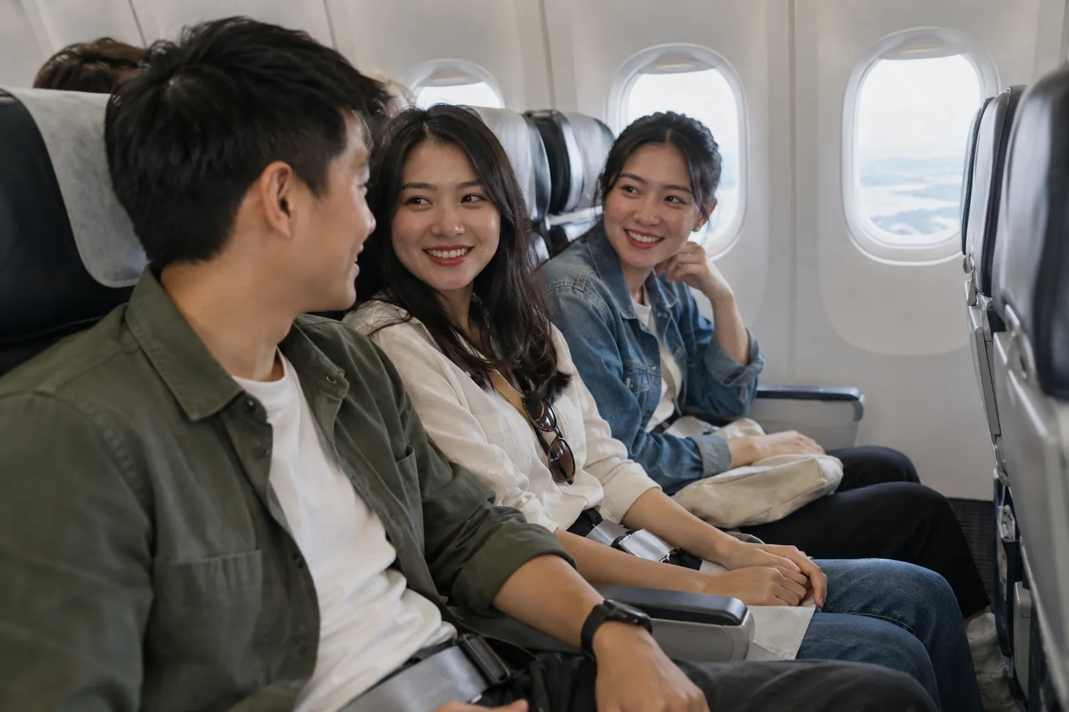 Trải nghiệm chuyến bay đi cùng bạn bè