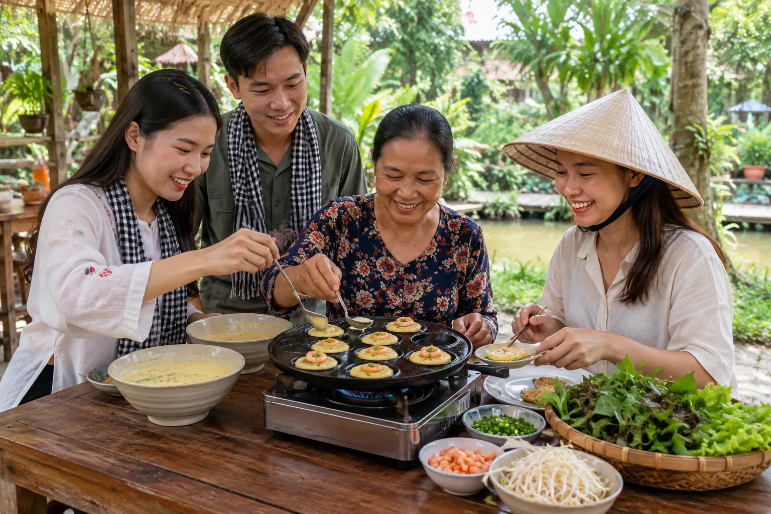 Trải nghiệm làm bánh dân gian khi du lịch Cần Thơ